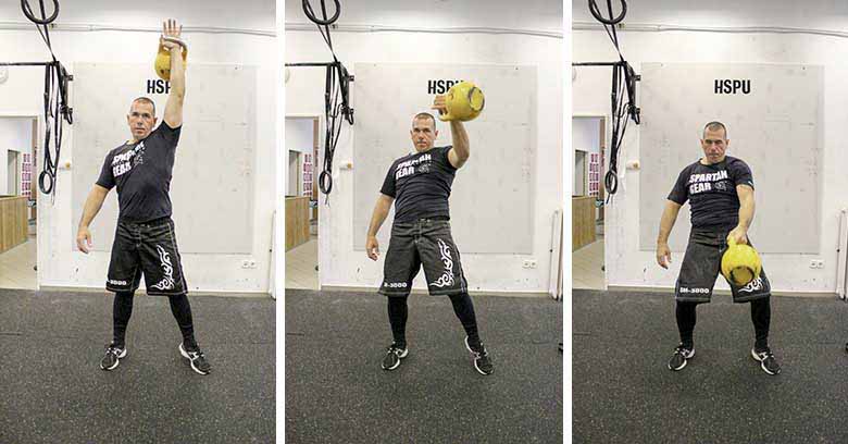 Csürke Csaba Kettlebellel